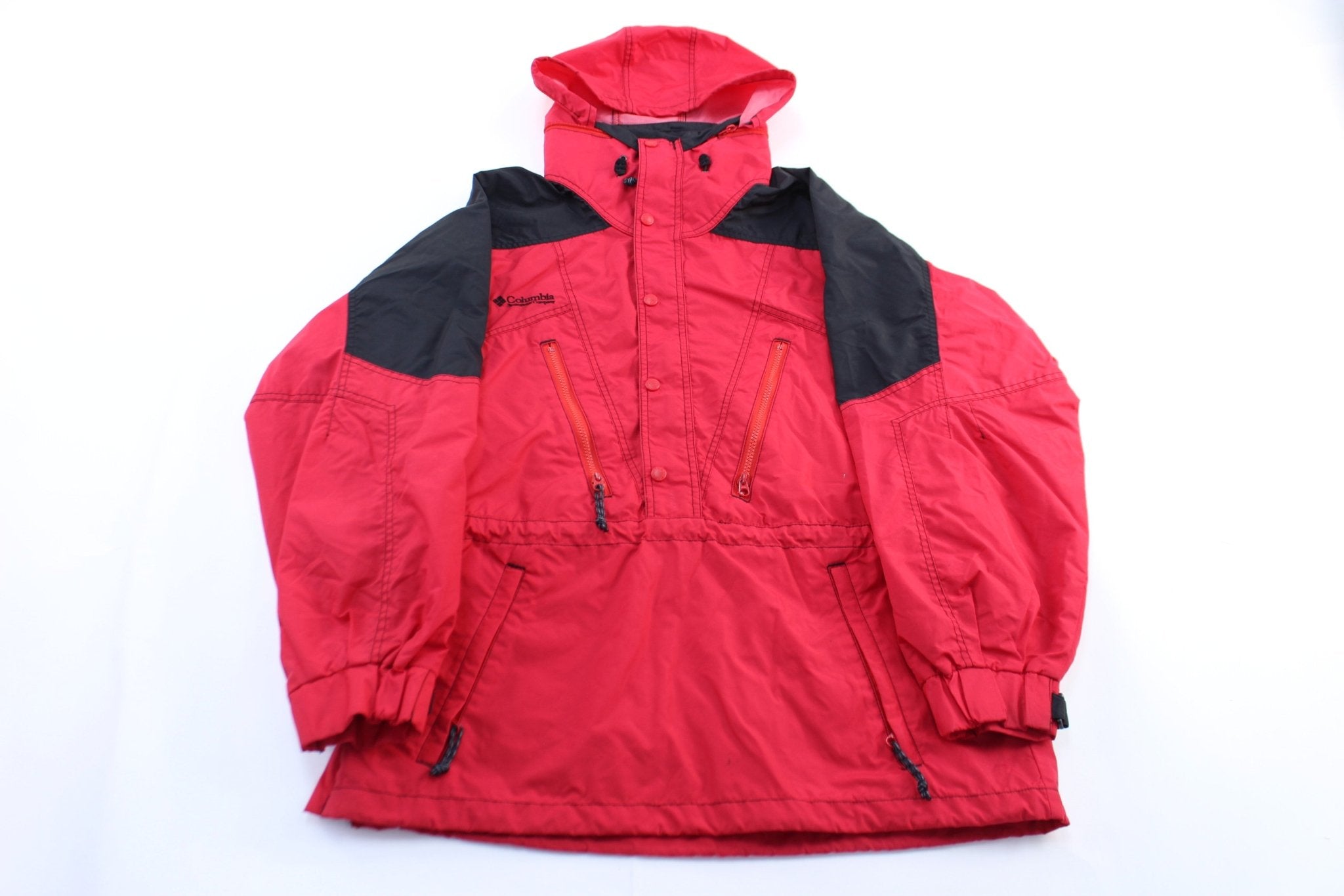 90's Columbia Sportswear Red & Black Zip Up Jacket - ThriftedThreads.com