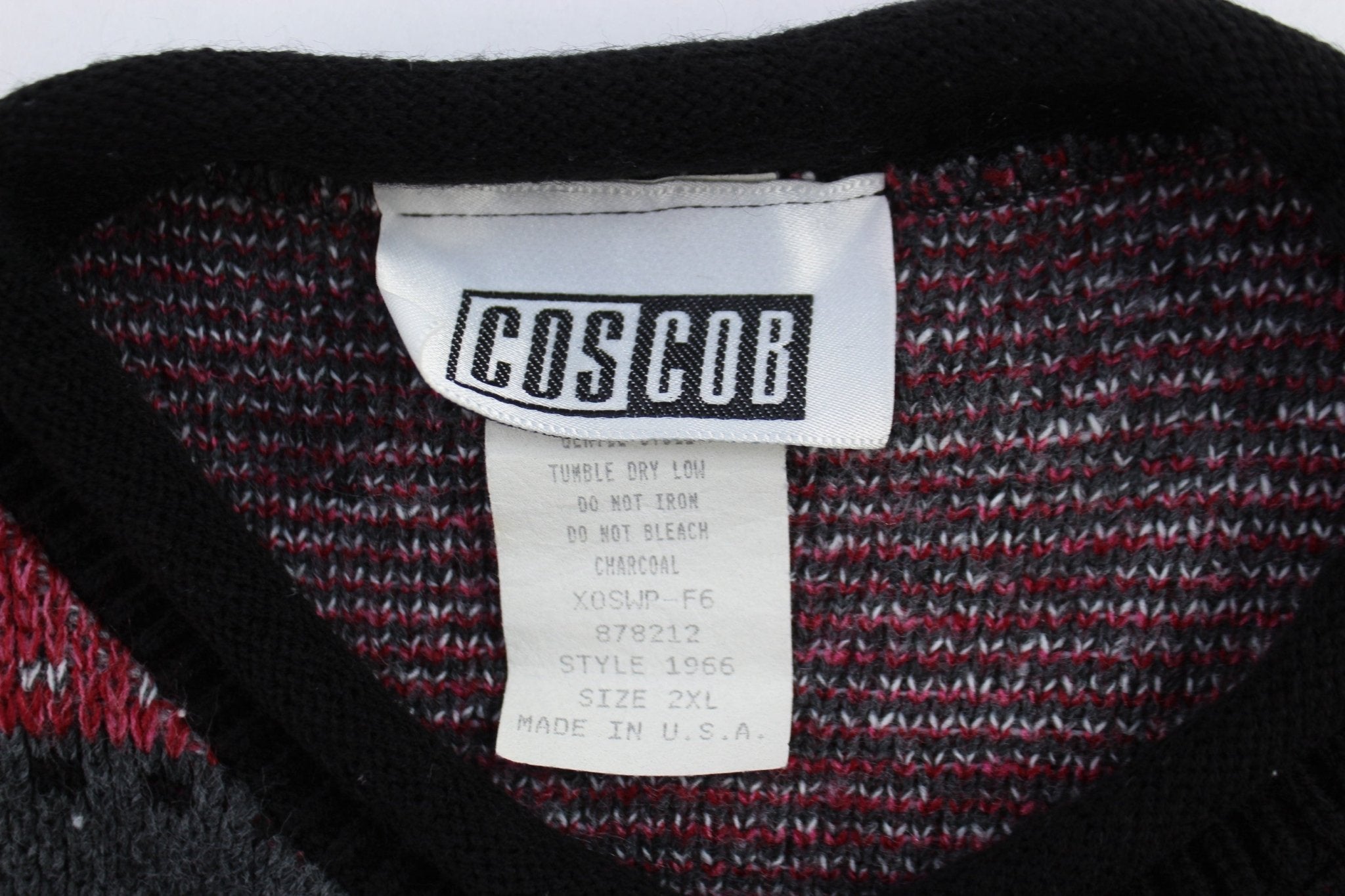90's CosCob Multipattern Knit Sweater - Sweater - Thrifted Threads