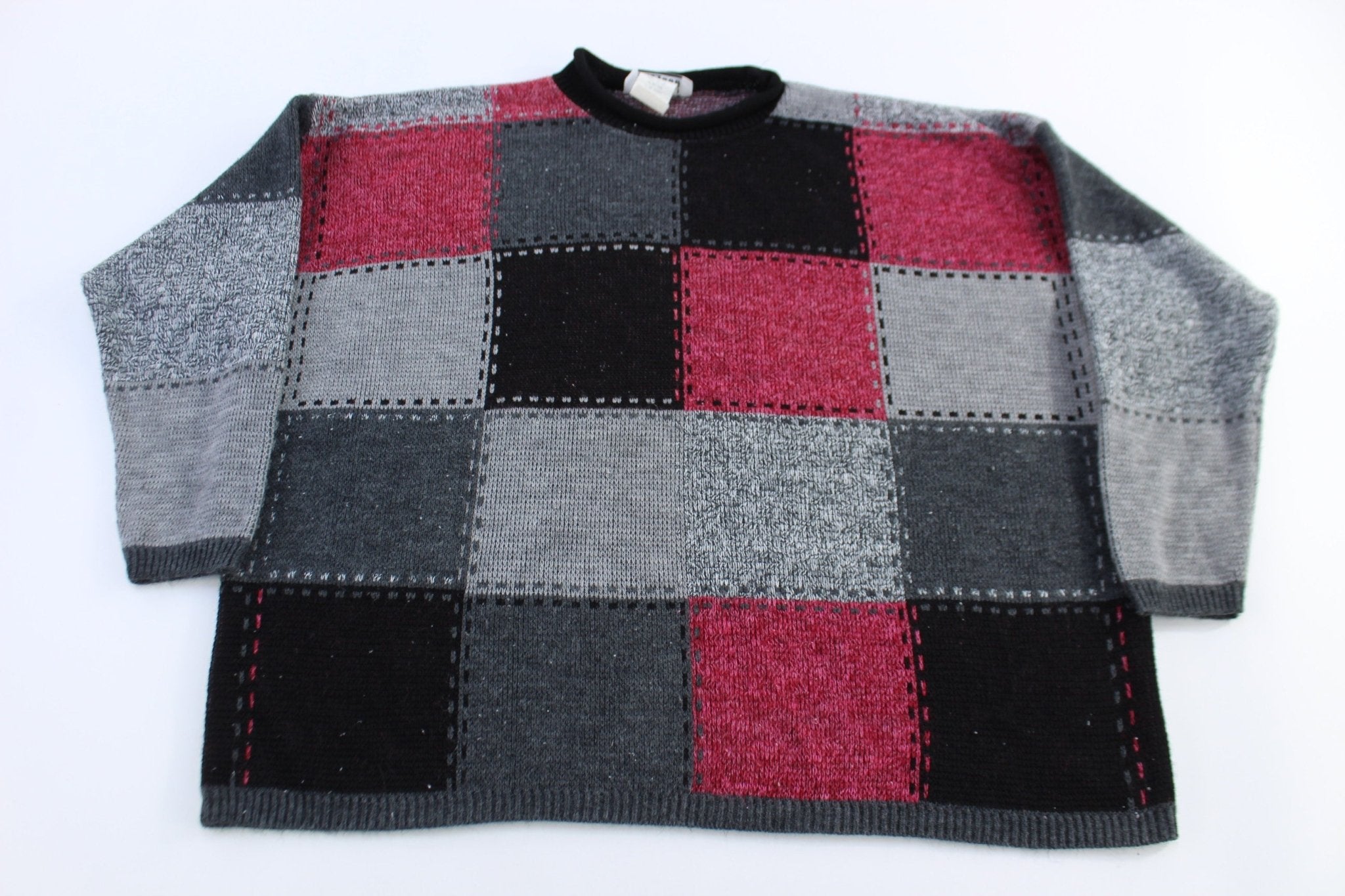90's CosCob Multipattern Knit Sweater - Sweater - Thrifted Threads