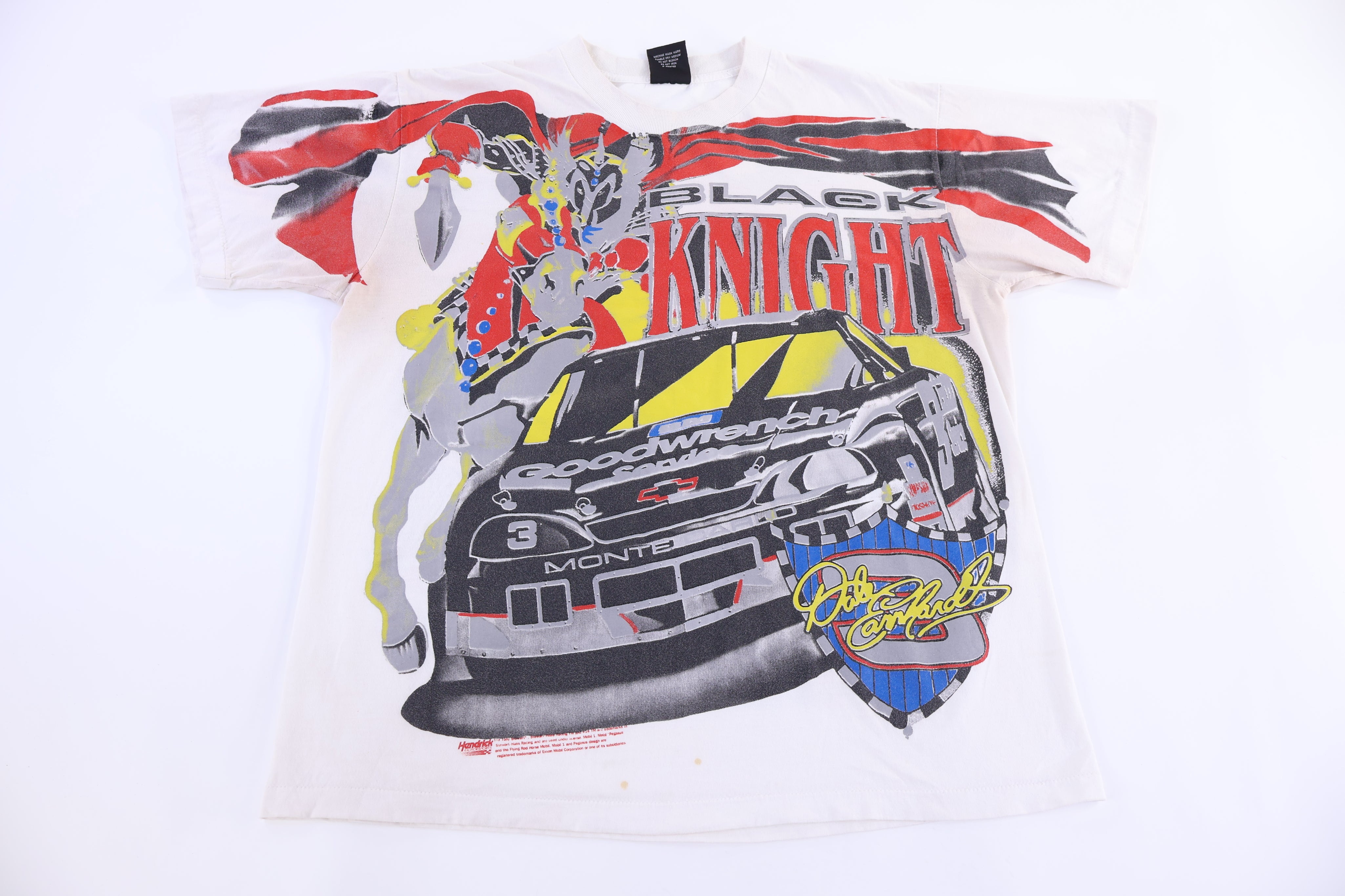 90's Dale Earnhardt Black Knight All Over Graphic T-shirt - Shirts & Tops - Thrifted Threads