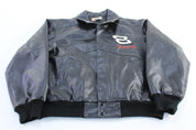 90's Dale Earnhardt Jr Bud Racing Black Leather Jacket - Jackets - Thrifted Threads