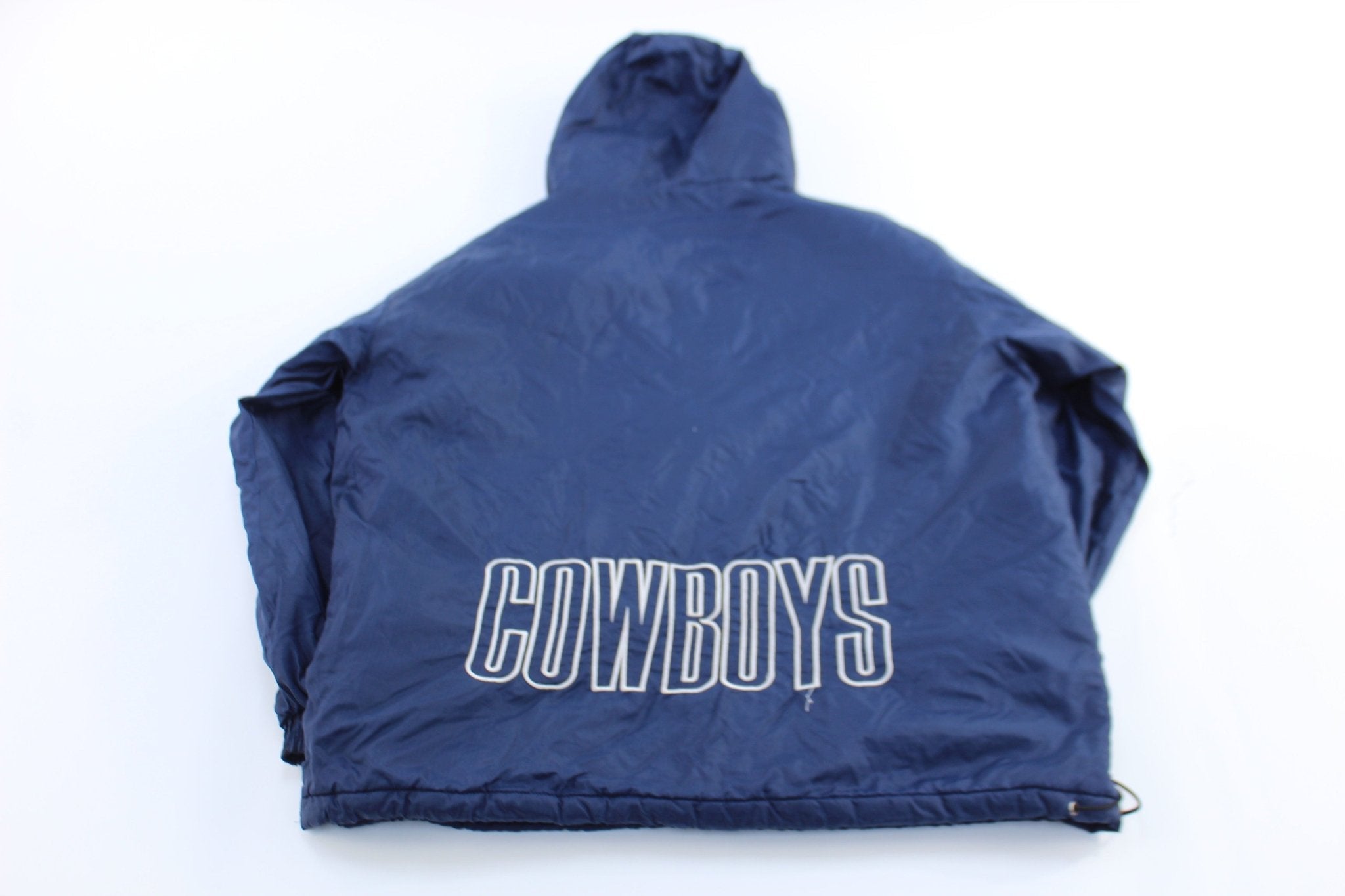 90's Dallas Cowboys Embroidered Hooded Jacket - Jackets - Thrifted Threads