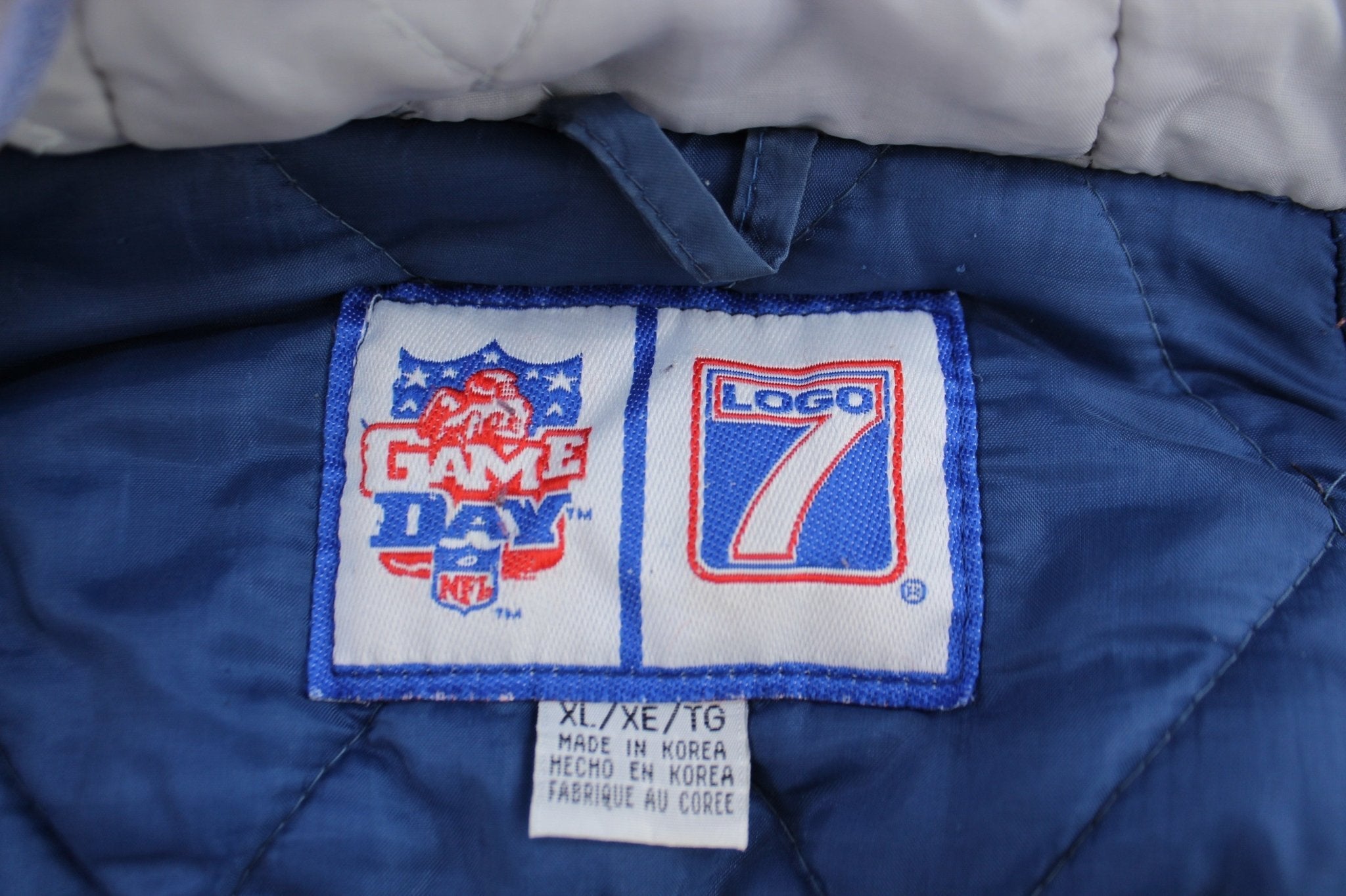 90's Dallas Cowboys Embroidered Log 7 Zip Up Jacket - Jackets - Thrifted Threads
