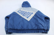 90's Dallas Cowboys Embroidered Log 7 Zip Up Jacket - Jackets - Thrifted Threads