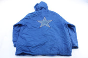 90's Dallas Cowboys Embroidered Starter Hooded Zip Up Jacket - Jacket - Thrifted Threads