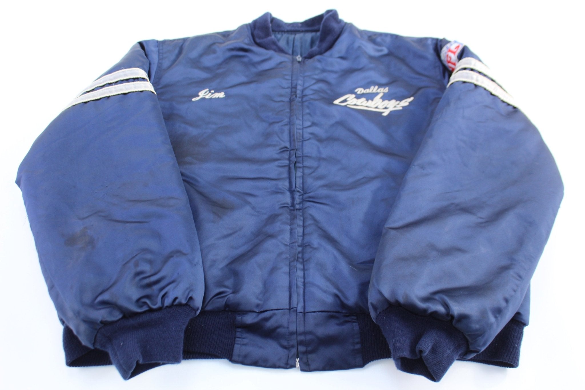 90's Dallas Cowboys Embroidered Zip Up Jacket - ThriftedThreads.com