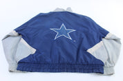 90's Dallas Cowboys Football Embroidered Logo 7 Zip Up Jacket - ThriftedThreads.com