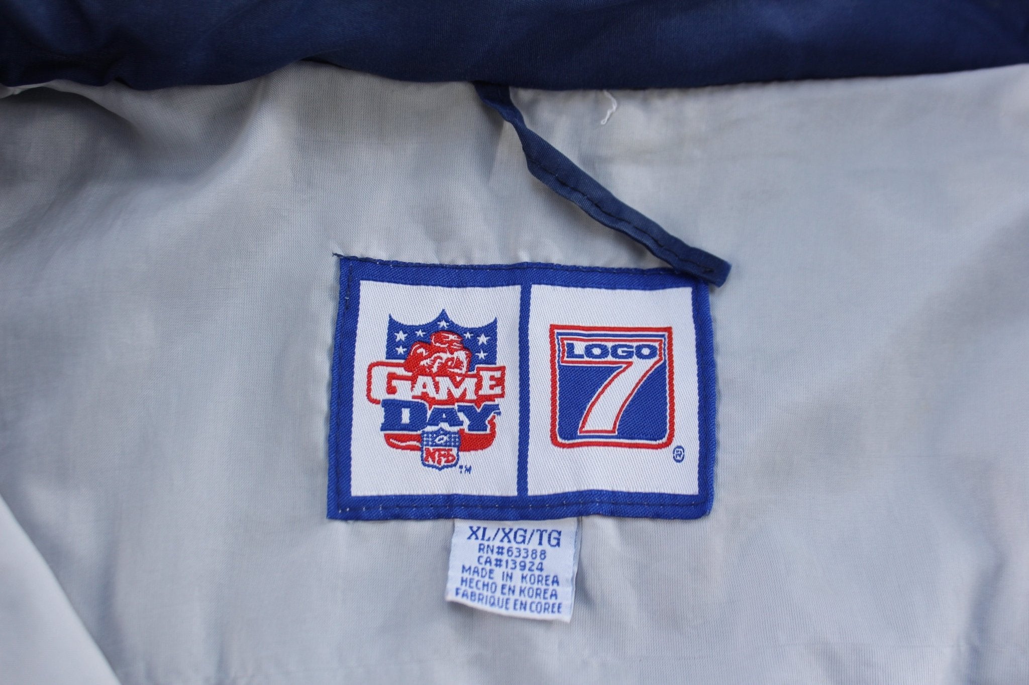90's Dallas Cowboys Football Embroidered Logo 7 Zip Up Jacket - ThriftedThreads.com