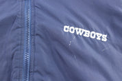 90's Dallas Cowboys Football Embroidered LogoAthletic Zip Up Jacket - Jackets - Thrifted Threads