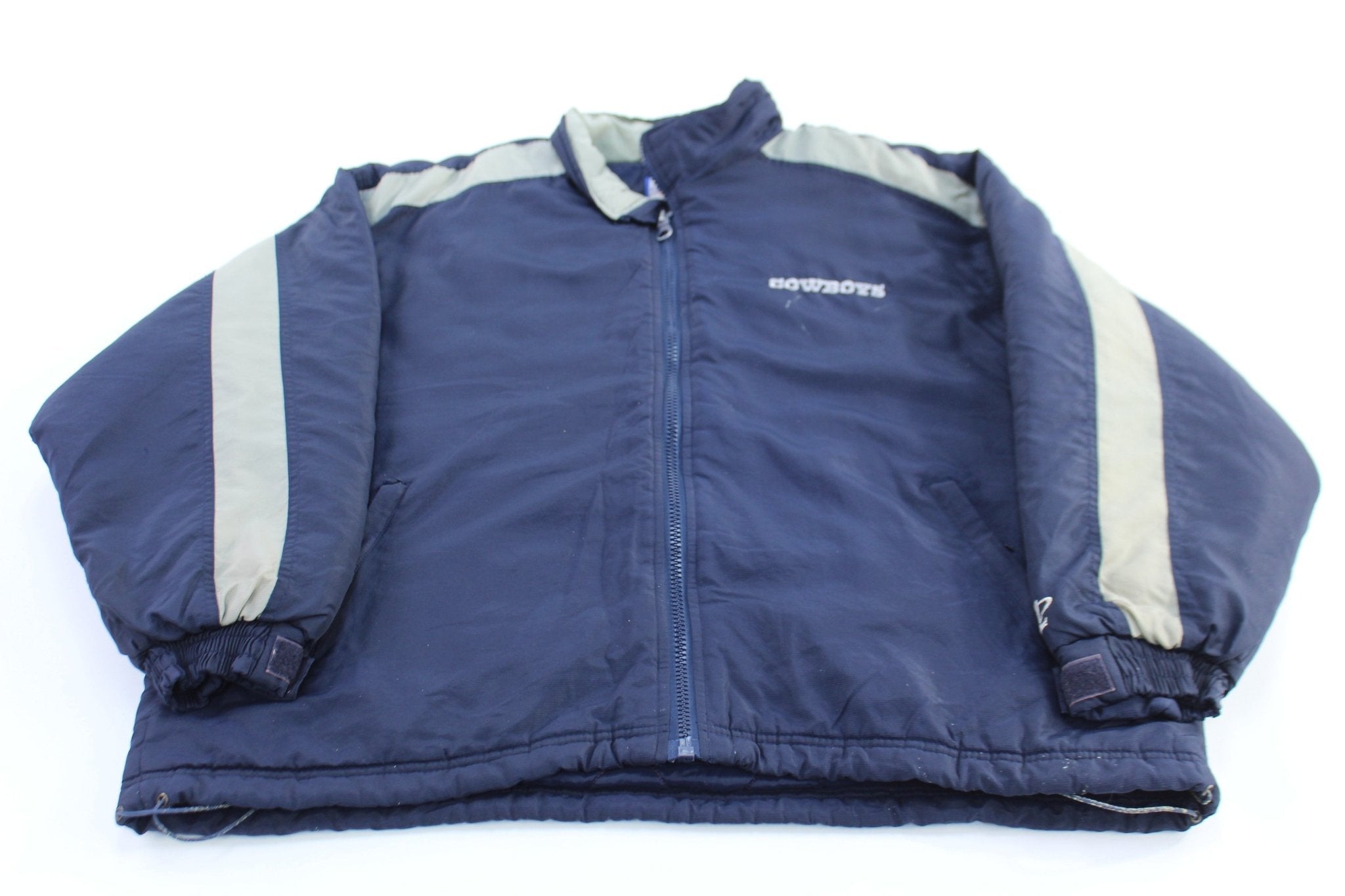 90's Dallas Cowboys Football Embroidered LogoAthletic Zip Up Jacket - Jackets - Thrifted Threads