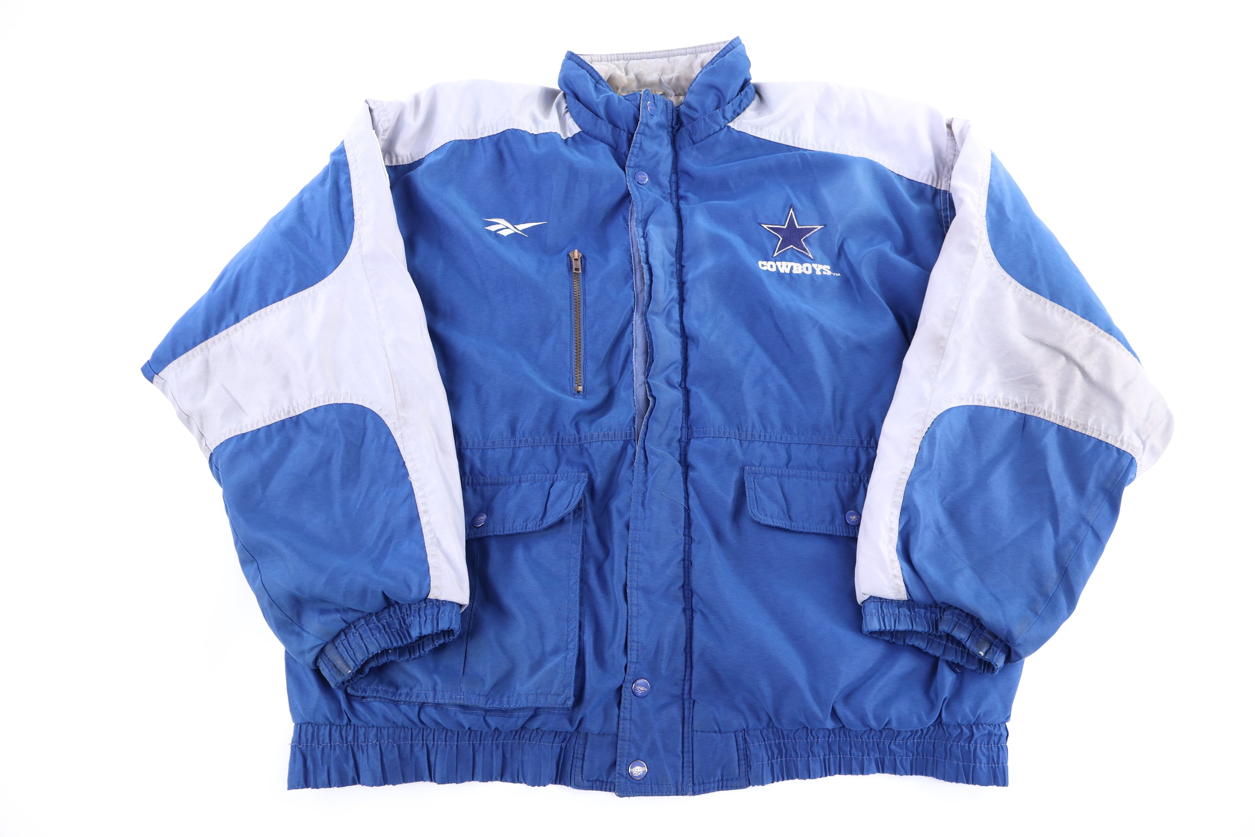 90's Dallas Cowboys Football Full Zip Jacket - Jacket - Thrifted Threads
