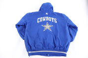 90's Dallas Cowboys Football Full Zip Puffer Jacket - Jacket - Thrifted Threads