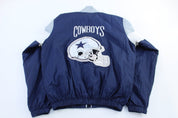 90's Dallas Cowboys Football Full Zip Windbreaker Jacket - Jacket - Thrifted Threads