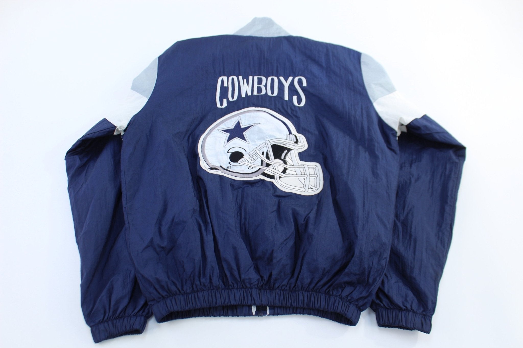 90's Dallas Cowboys Football Full Zip Windbreaker Jacket - Jacket - Thrifted Threads