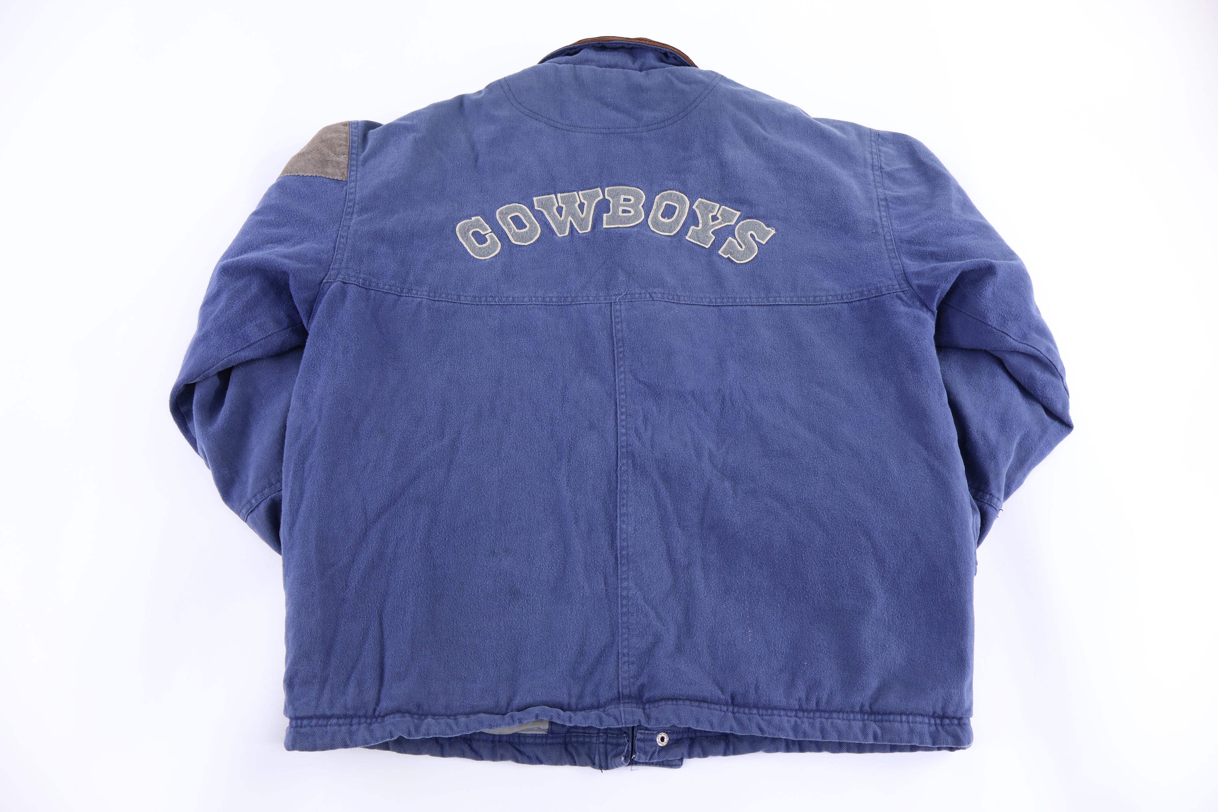 90's Dallas Cowboys Football Patches Jacket - Jacket - Thrifted Threads