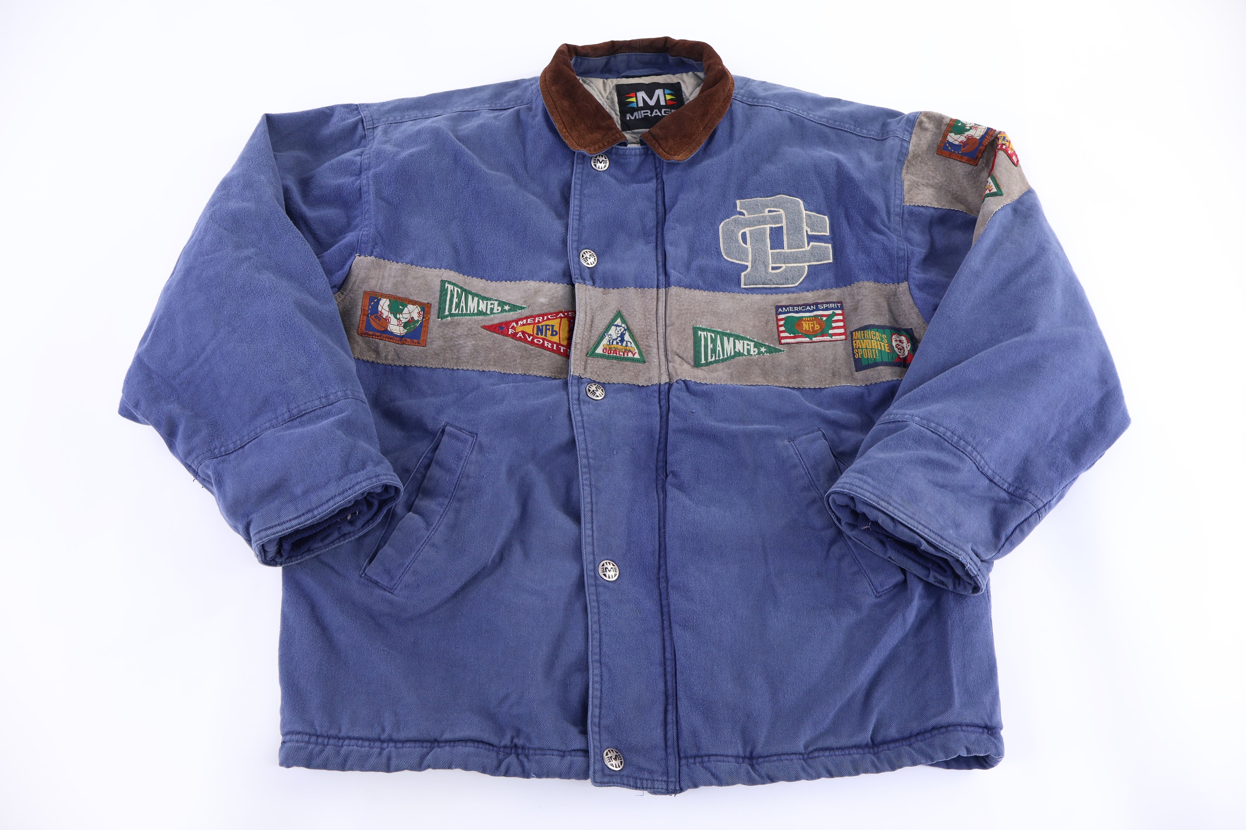 90's Dallas Cowboys Football Patches Jacket - Jacket - Thrifted Threads