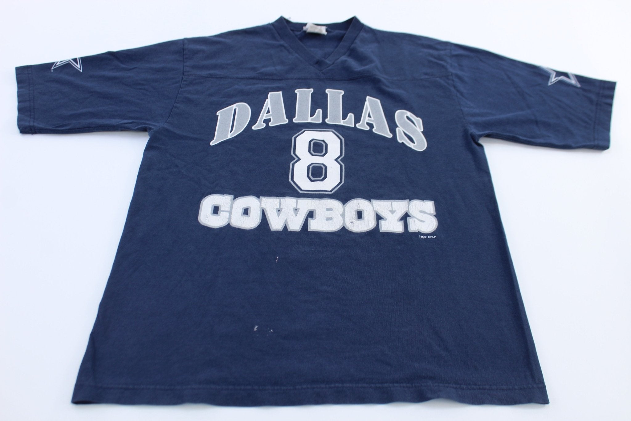 90's Dallas Cowboys Troy Aikman Jersey T-Shirt - ThriftedThreads.com