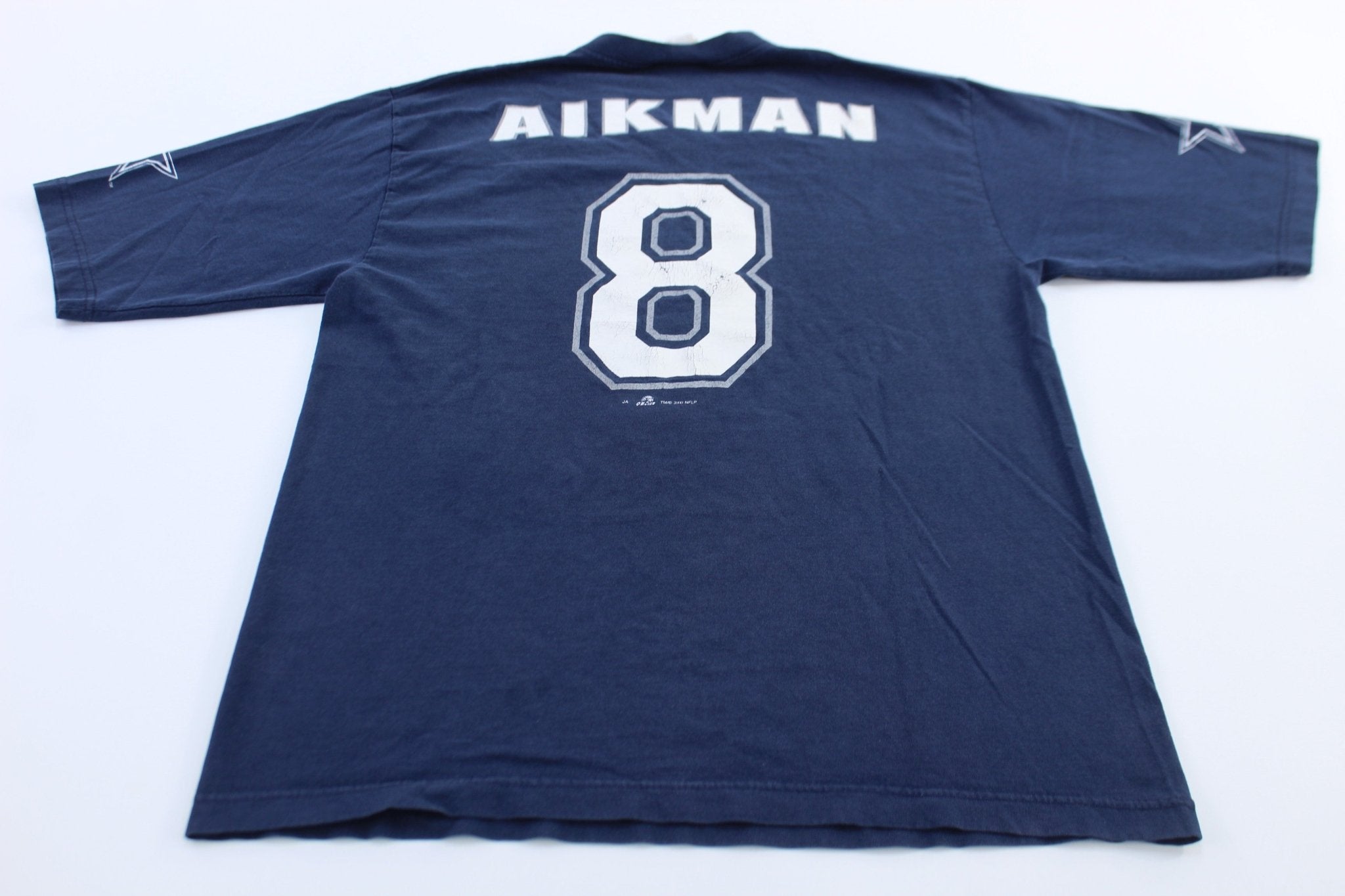 90's Dallas Cowboys Troy Aikman Jersey T-Shirt - ThriftedThreads.com