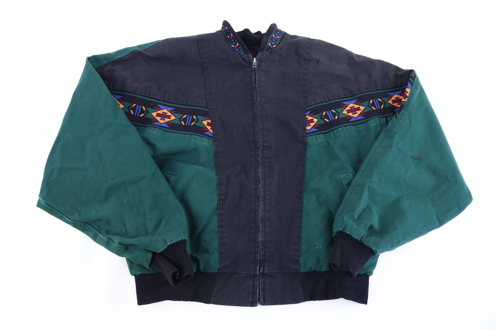 90's David James Black & Green Full Zip Jacket - Jacket - Thrifted Threads