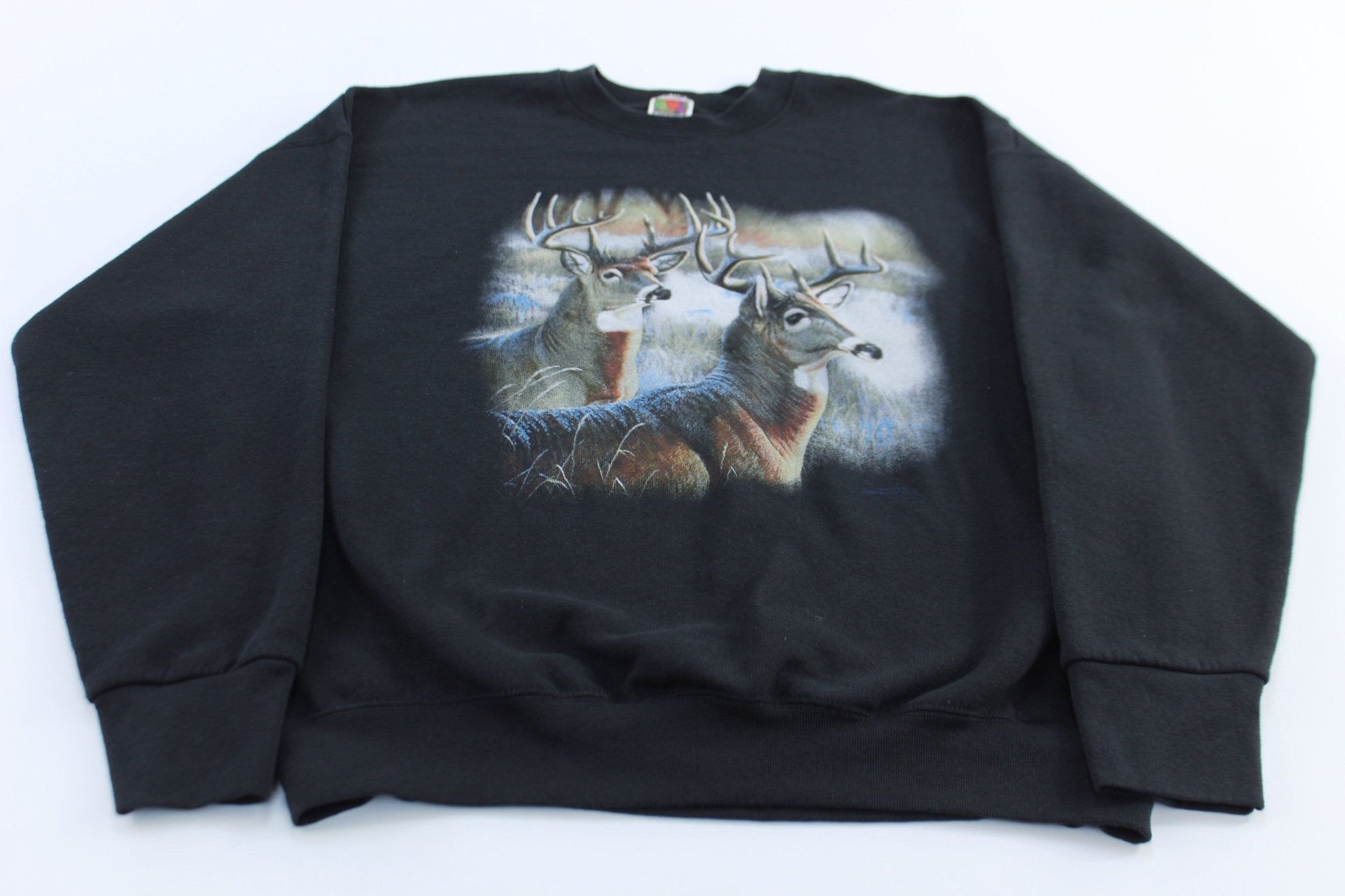 90's Deer Graphic Sweatshirt - ThriftedThreads.com