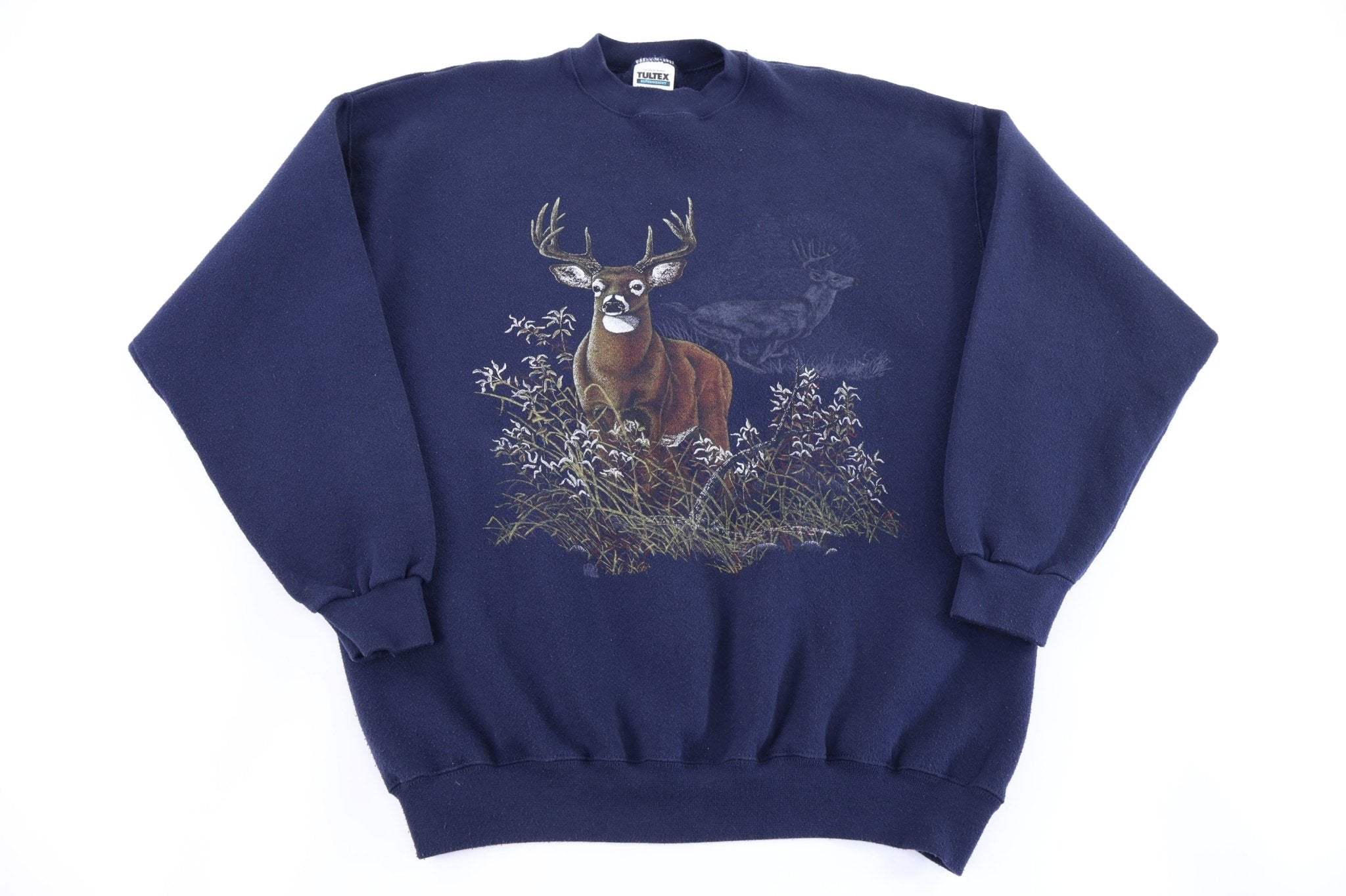 90's Deer In Nature Graphic Sweatshirt - Sweatshirt - Thrifted Threads