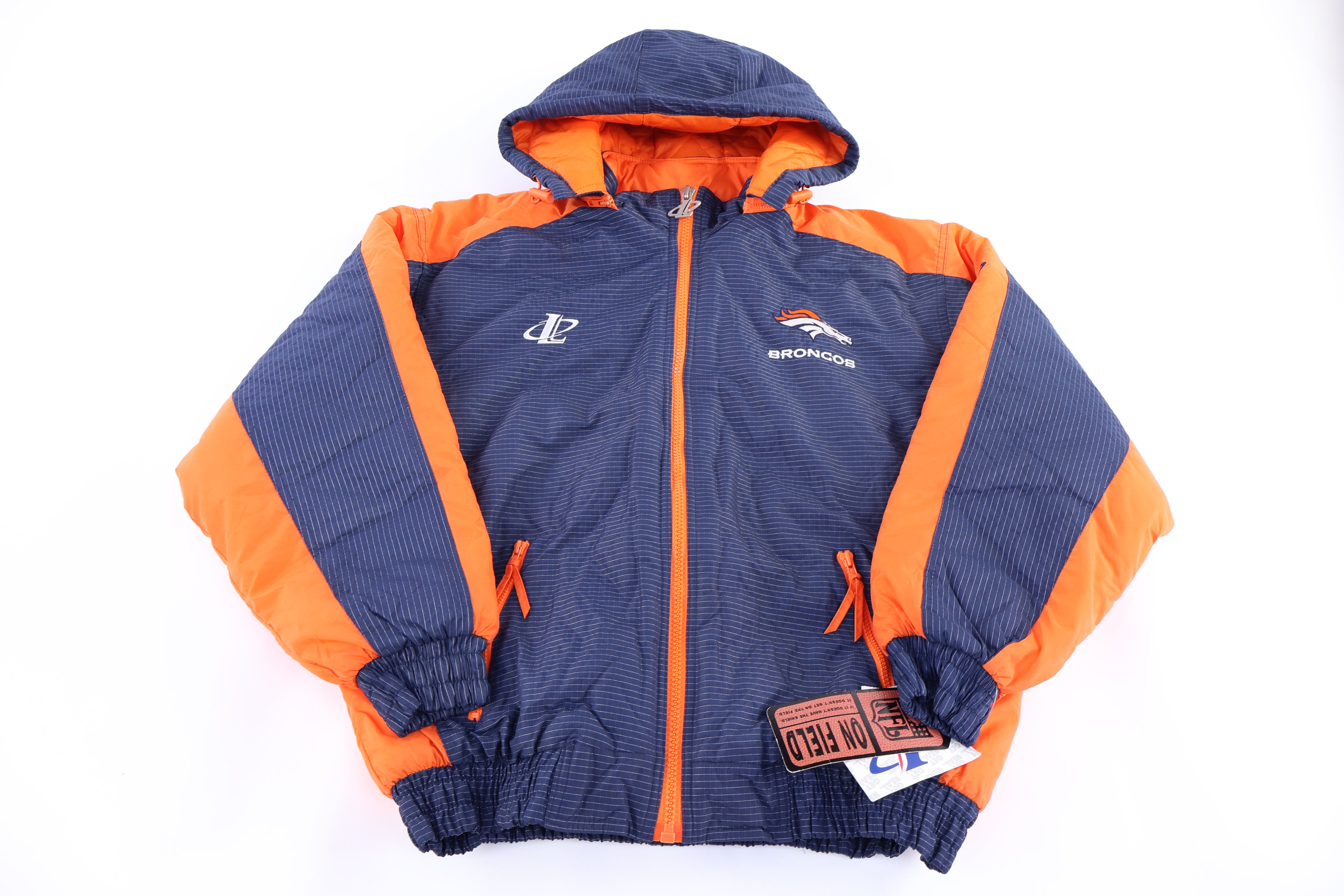 90's Denver Broncos Football Full Zip Jacket - Jacket - Thrifted Threads