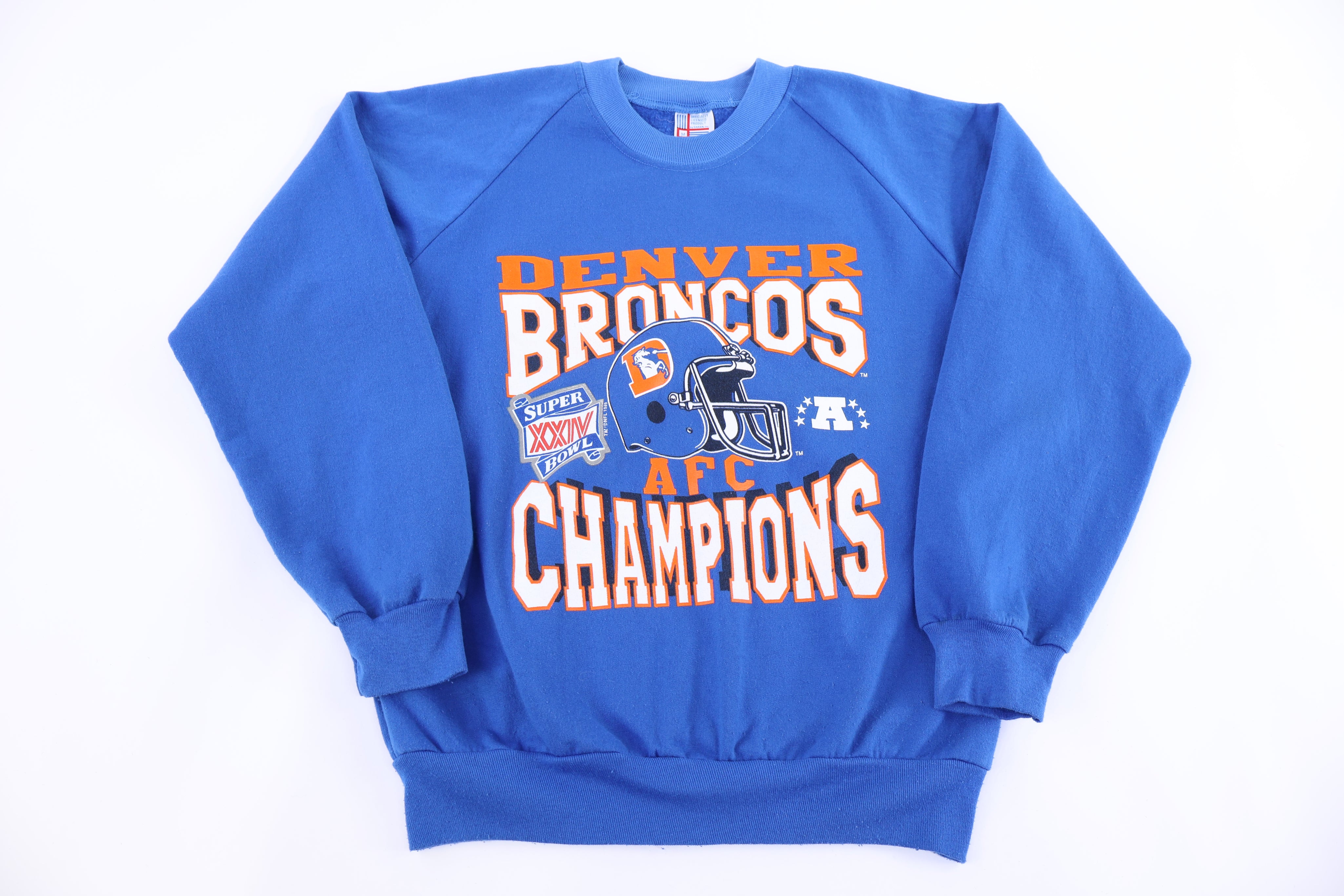90's Denver Broncos Football Sweatshirt - Sweatshirt - Thrifted Threads