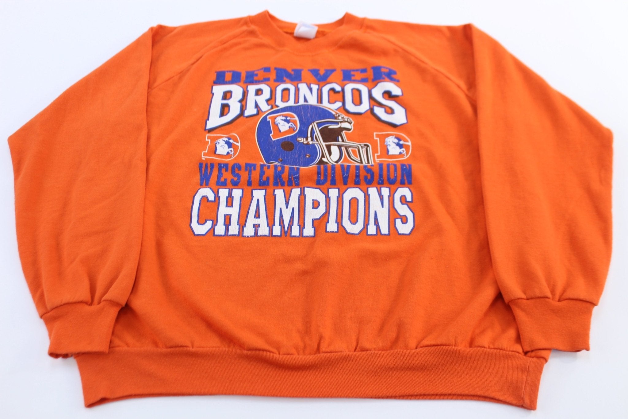 90's Denver Broncos Football Western Division Champions Sweatshirt - ThriftedThreads.com