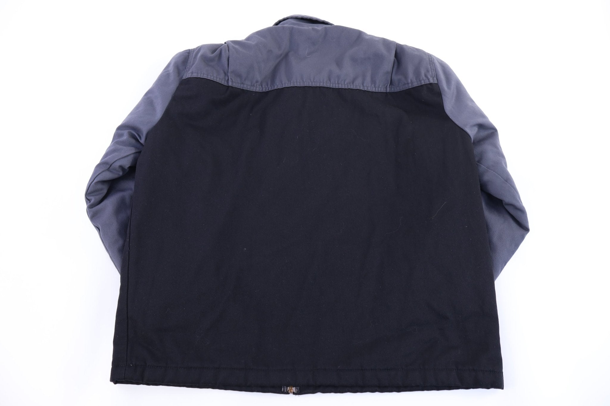 90's Dickies Logo Patch Black & Grey Full Zip Jacket - Jacket - Thrifted Threads