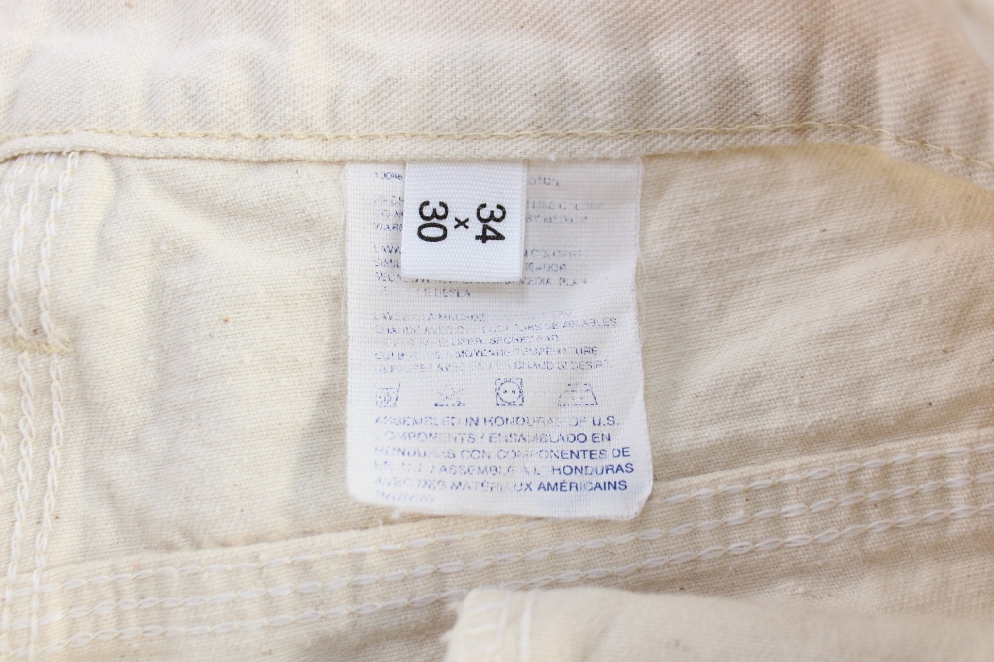 90’s Dickie's Logo Patch White Carpenter Pants - Pants/Shorts - Thrifted Threads