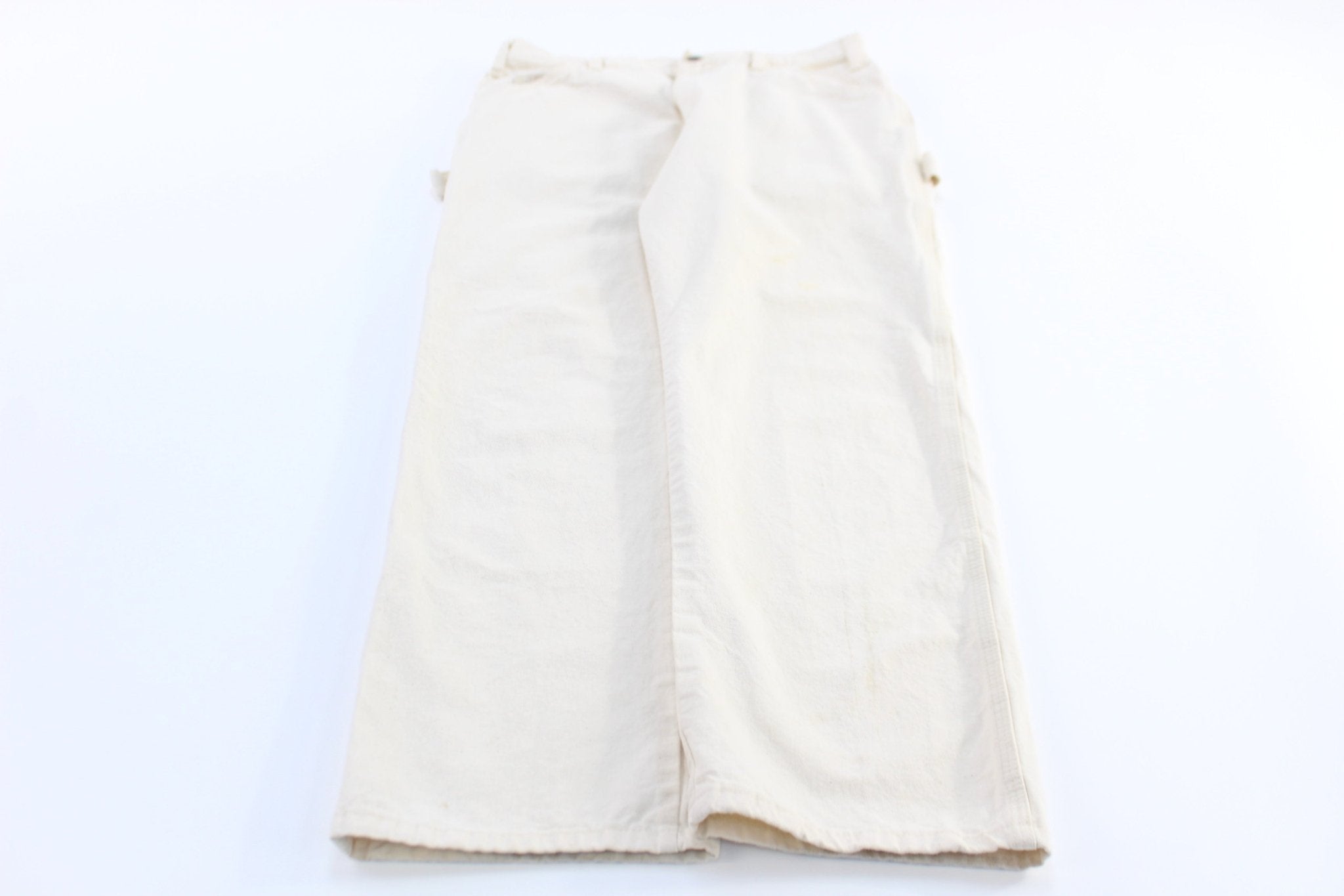 90’s Dickie's Logo Patch White Carpenter Pants - Pants/Shorts - Thrifted Threads