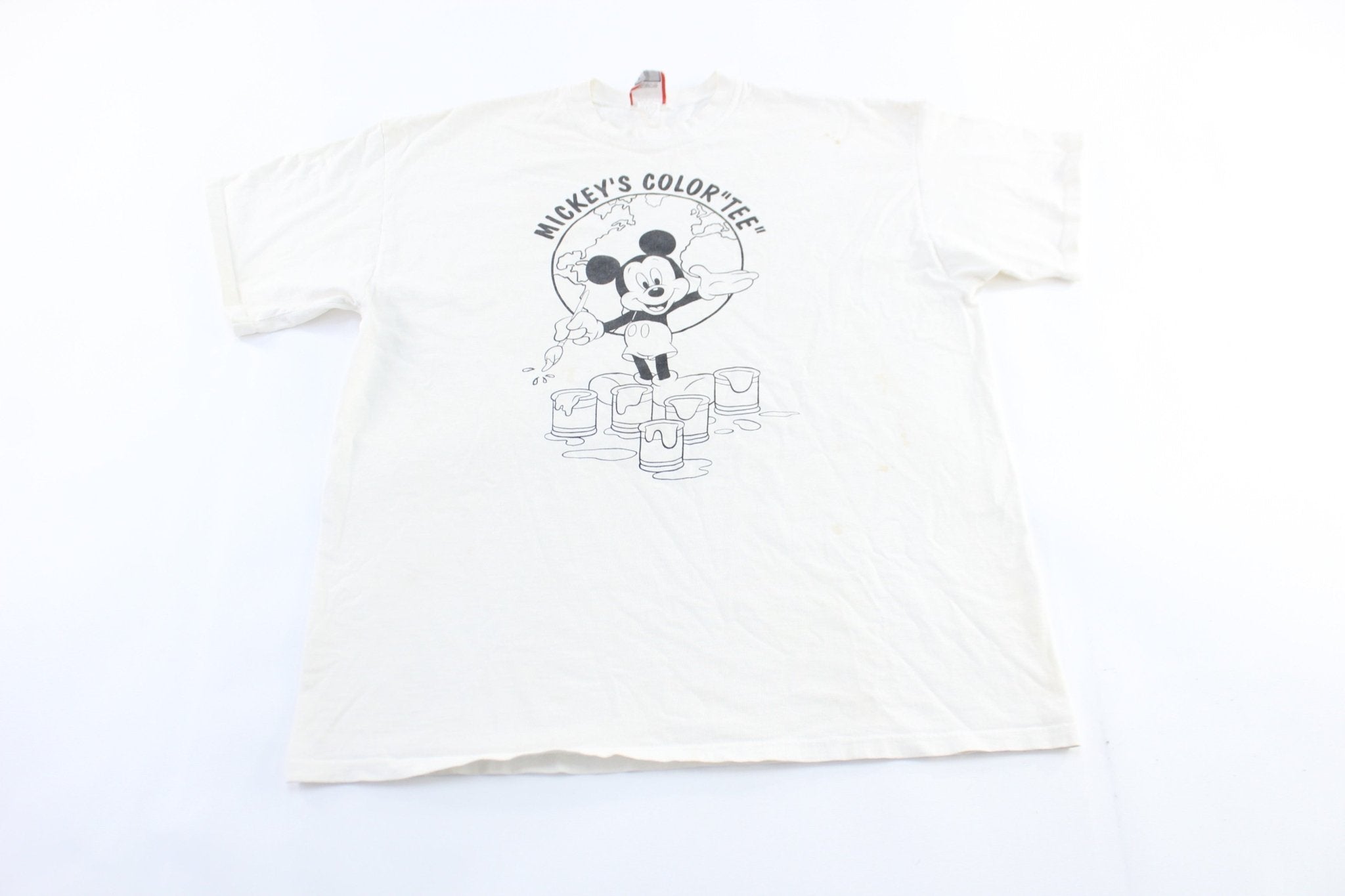 90's Disney Designs Mickey's Color Tee T-Shirt - ThriftedThreads.com
