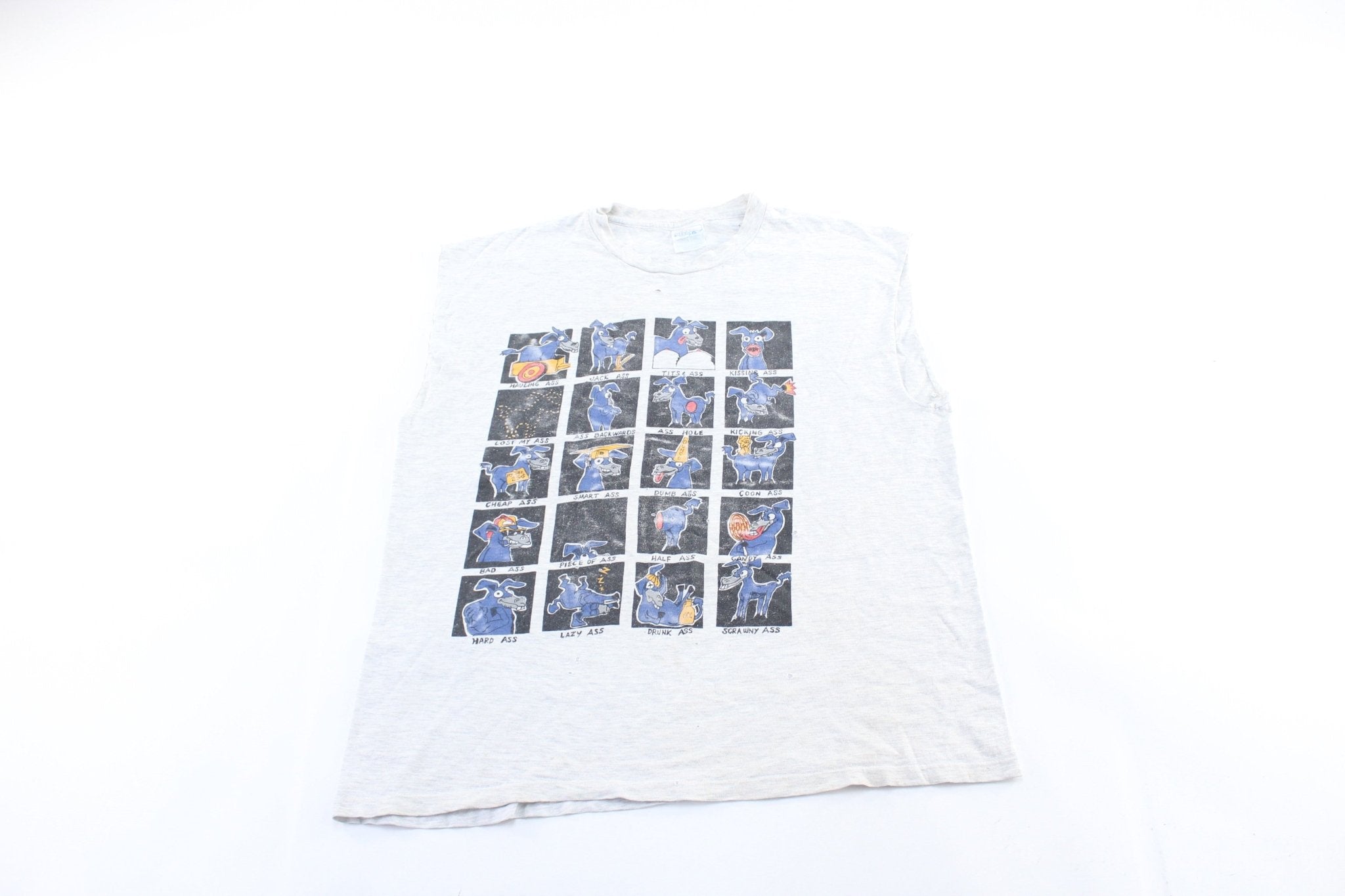 90's Donkey A** Graphic Tank Top - ThriftedThreads.com