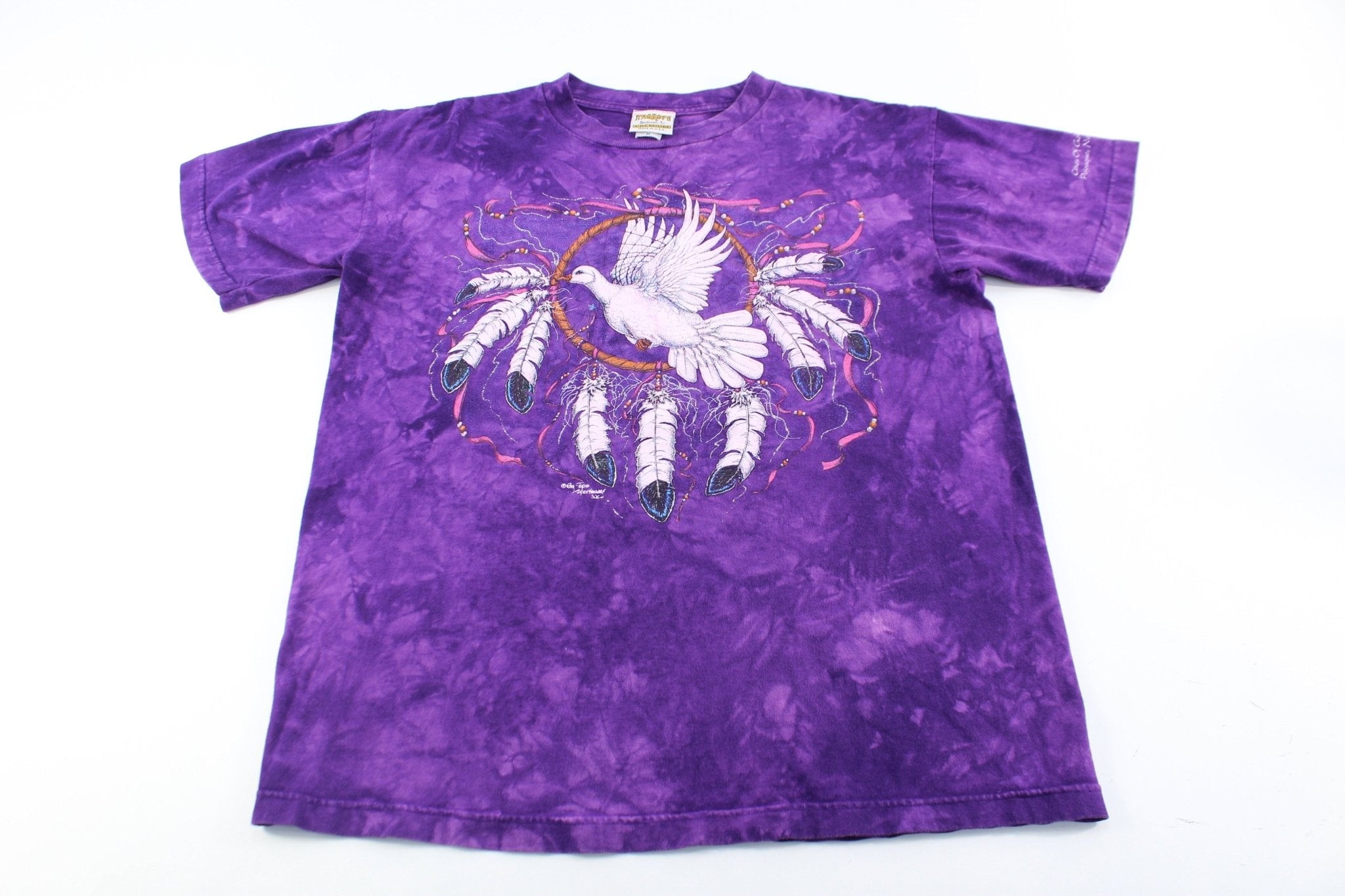 90's Dove Dreamcatcher Pojoaque, New Mexico Tie-Dye T-Shirt - T-Shirts - Thrifted Threads