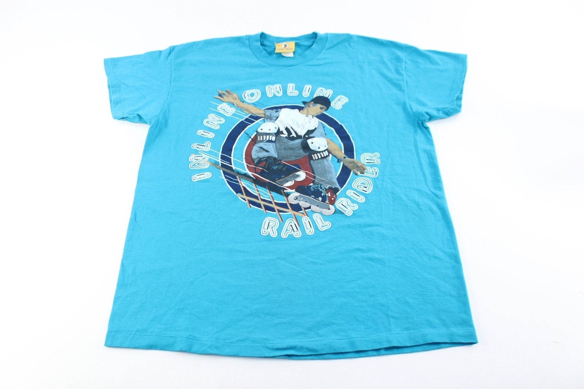 90's Duck Head Rail Rider Graphic T-Shirt - T-Shirts - Thrifted Threads