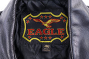 90's Eagle Black Leather Full Zip Jacket - Jacket - Thrifted Threads