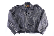 90's Eagle Black Leather Full Zip Jacket - Jacket - Thrifted Threads