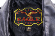 90's Eagle Black Leather Full Zip Jacket - Jacket - Thrifted Threads