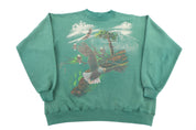 90's Eagles Soaring Nature Graphic Sweatshirt - Sweatshirt - Thrifted Threads