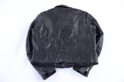 90's Excelled Black Leather Jacket - Jacket - Thrifted Threads