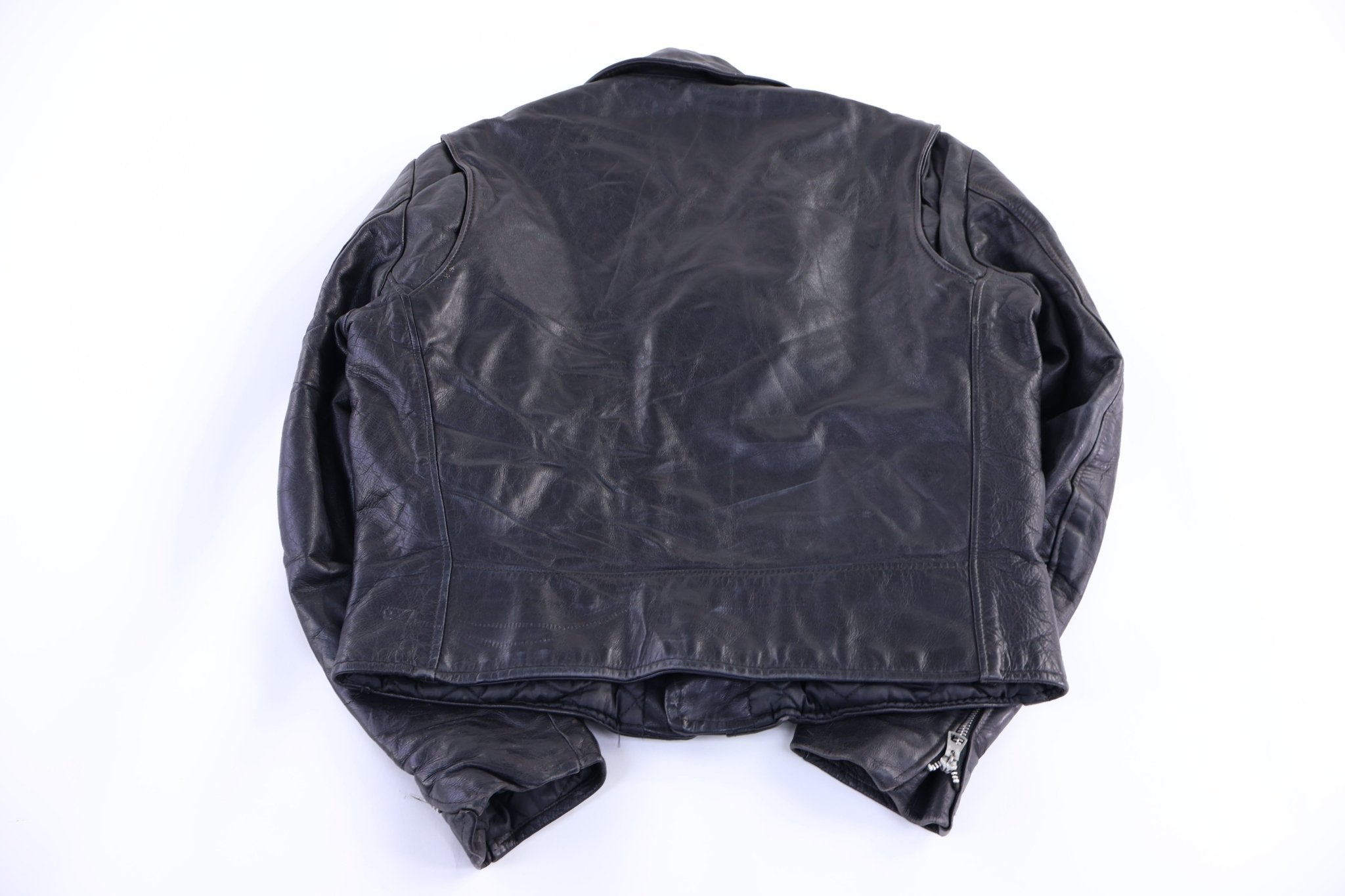 90's Excelled Black Leather Jacket - Jacket - Thrifted Threads