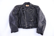 90's Excelled Black Leather Jacket - Jacket - Thrifted Threads