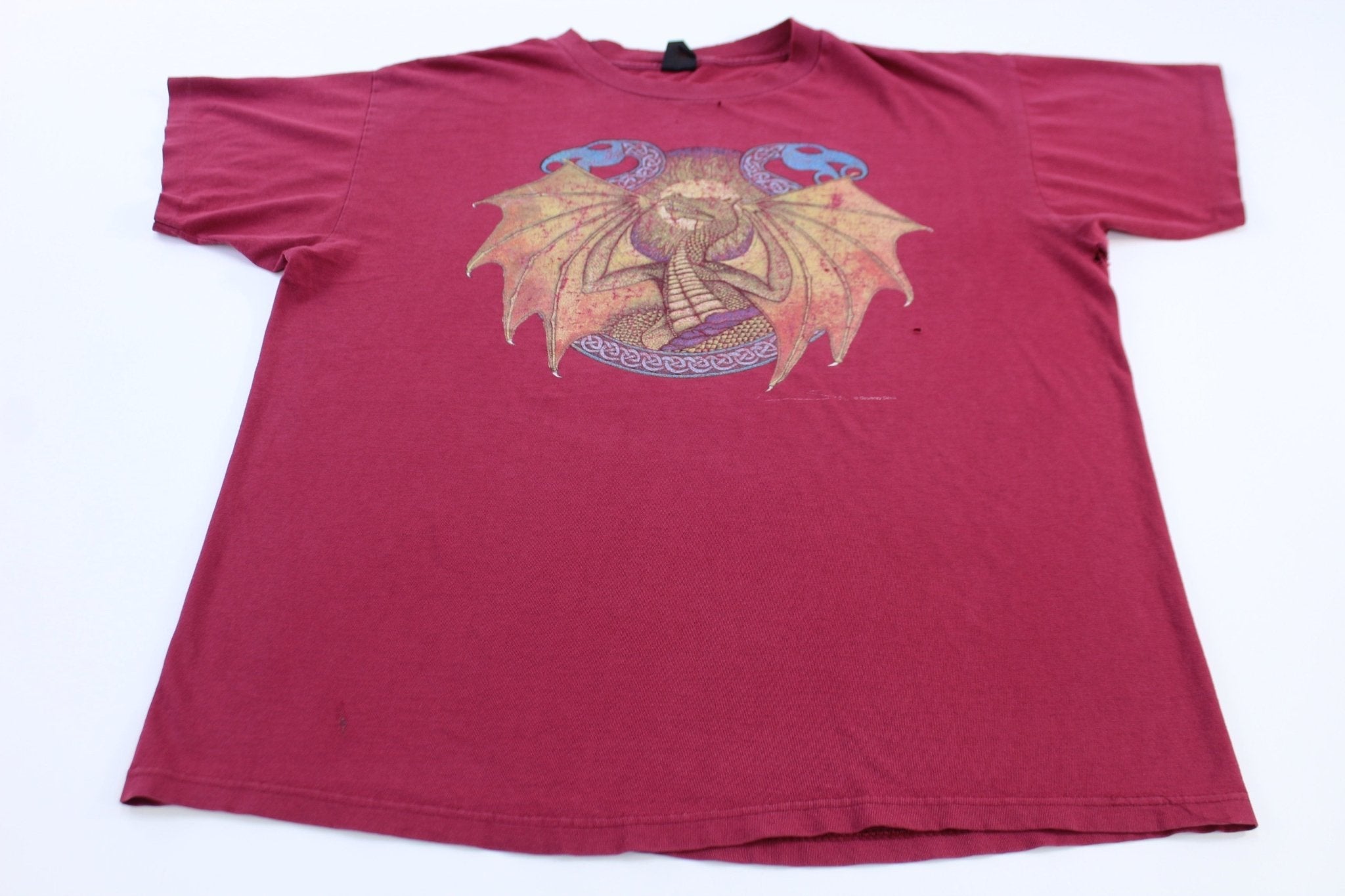 90's Fashion Victim Courtney Davis Dragon Graphic T-shirt - Shirts & Tops - Thrifted Threads