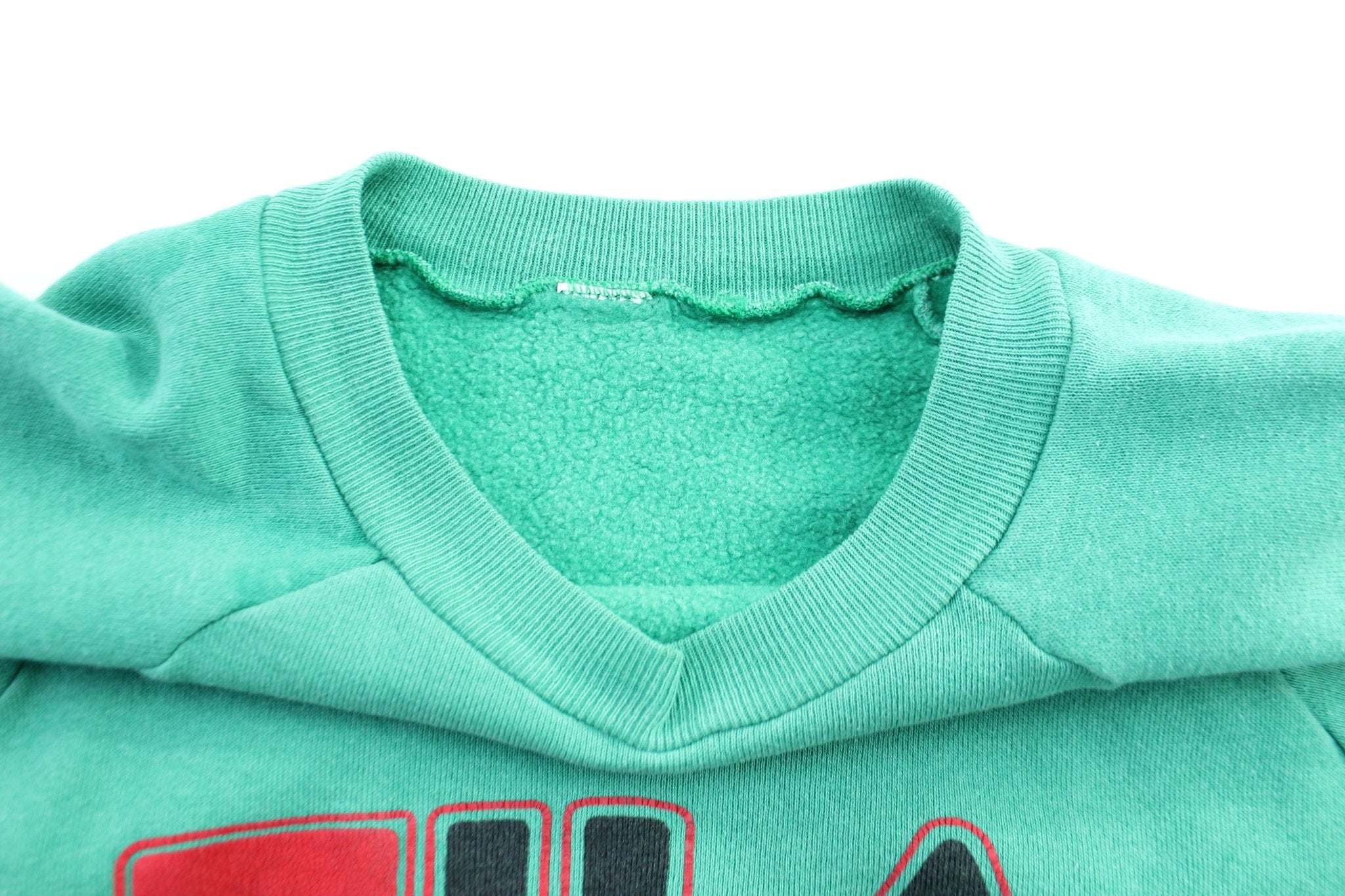 90's Fila Logo Green Sweatshirt - ThriftedThreads.com