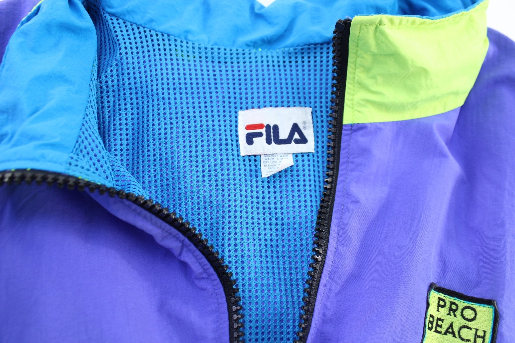 90's Fila Pro Beach Volleyball Windbreaker Jacket - ThriftedThreads.com