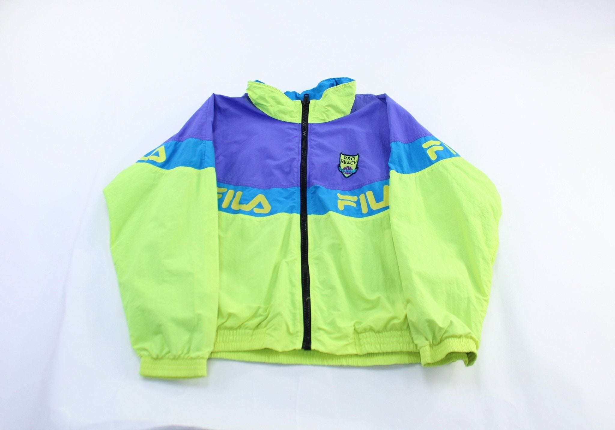 90's Fila Pro Beach Volleyball Windbreaker Jacket - ThriftedThreads.com