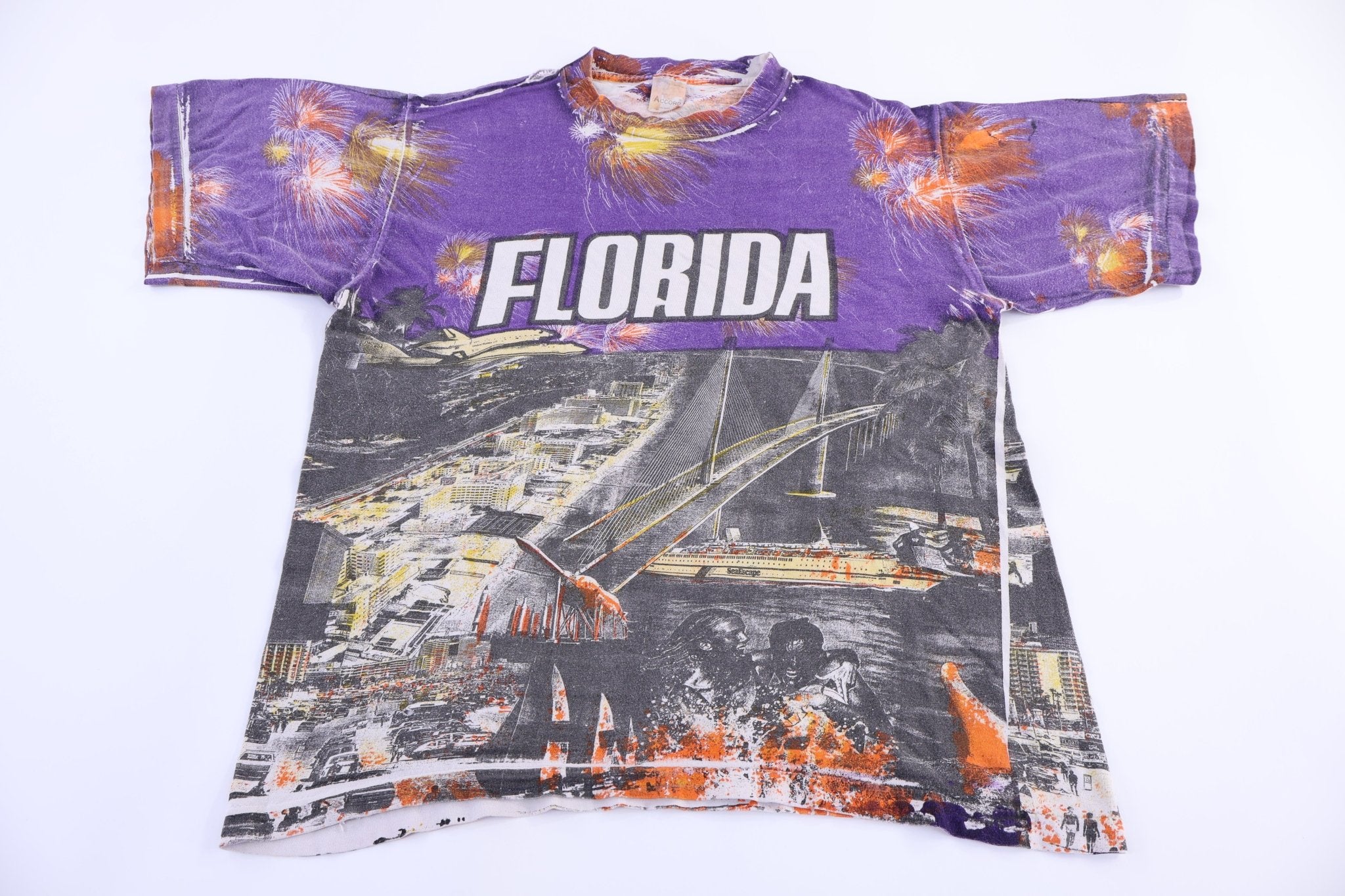 90's Florida All Over Graphic T-shirt - Shirts & Tops - Thrifted Threads