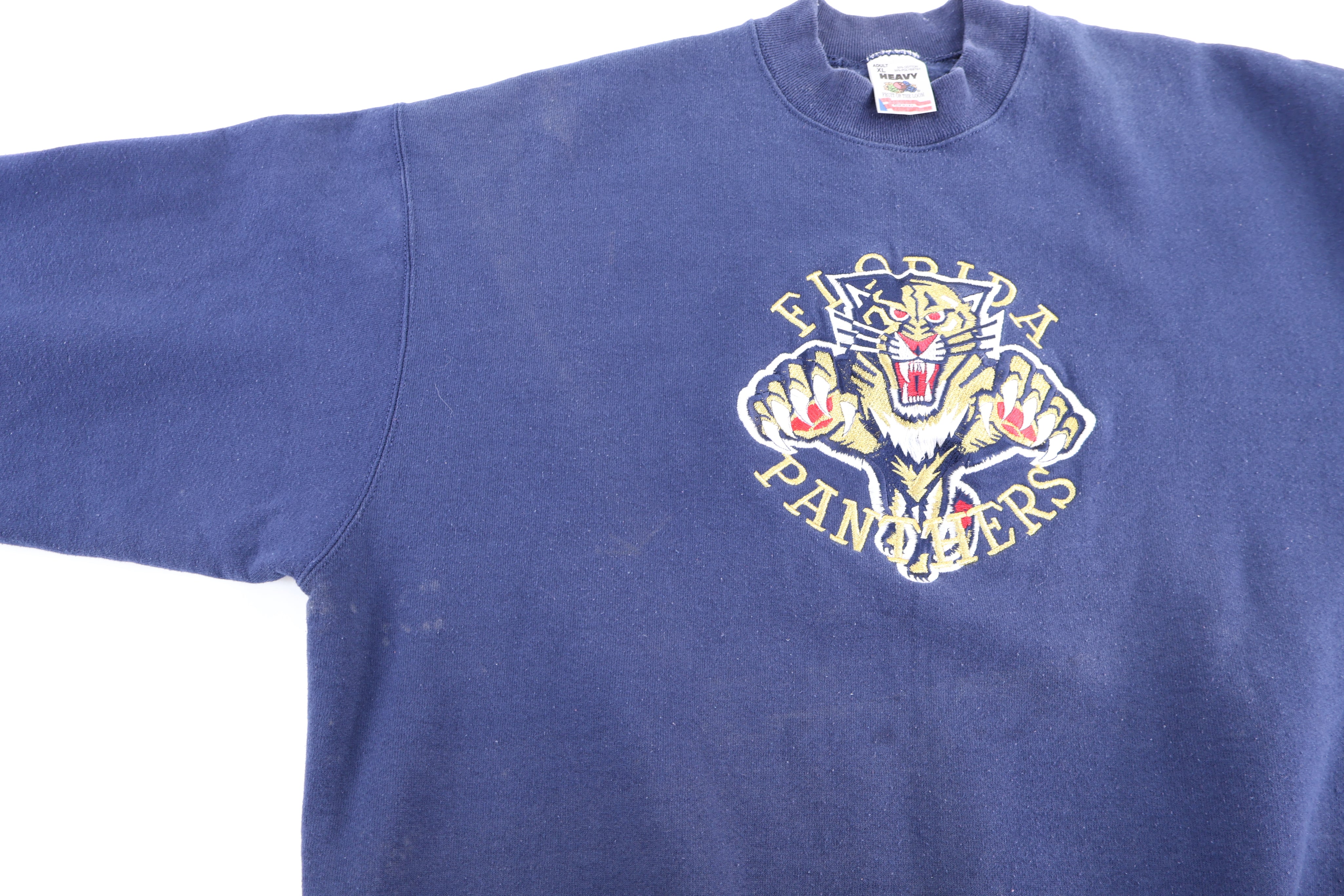 90's Florida Panthers Hockey Embroidered Sweatshirt - sweatshirt - Thrifted Threads