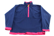 90's GAP Artic Pink & Blue Quarter Zip Fleece Sweater - Sweater - Thrifted Threads