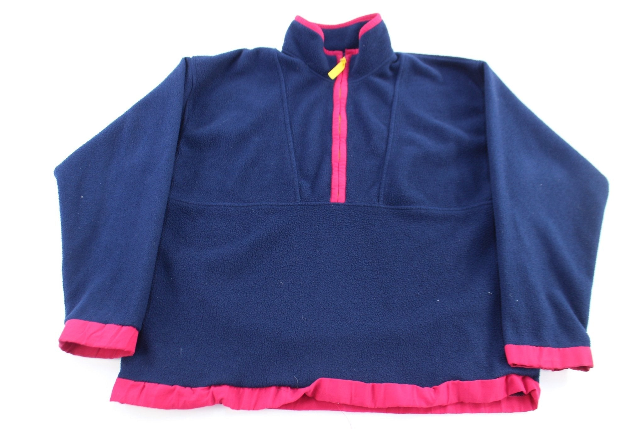 90's GAP Artic Pink & Blue Quarter Zip Fleece Sweater - Sweater - Thrifted Threads
